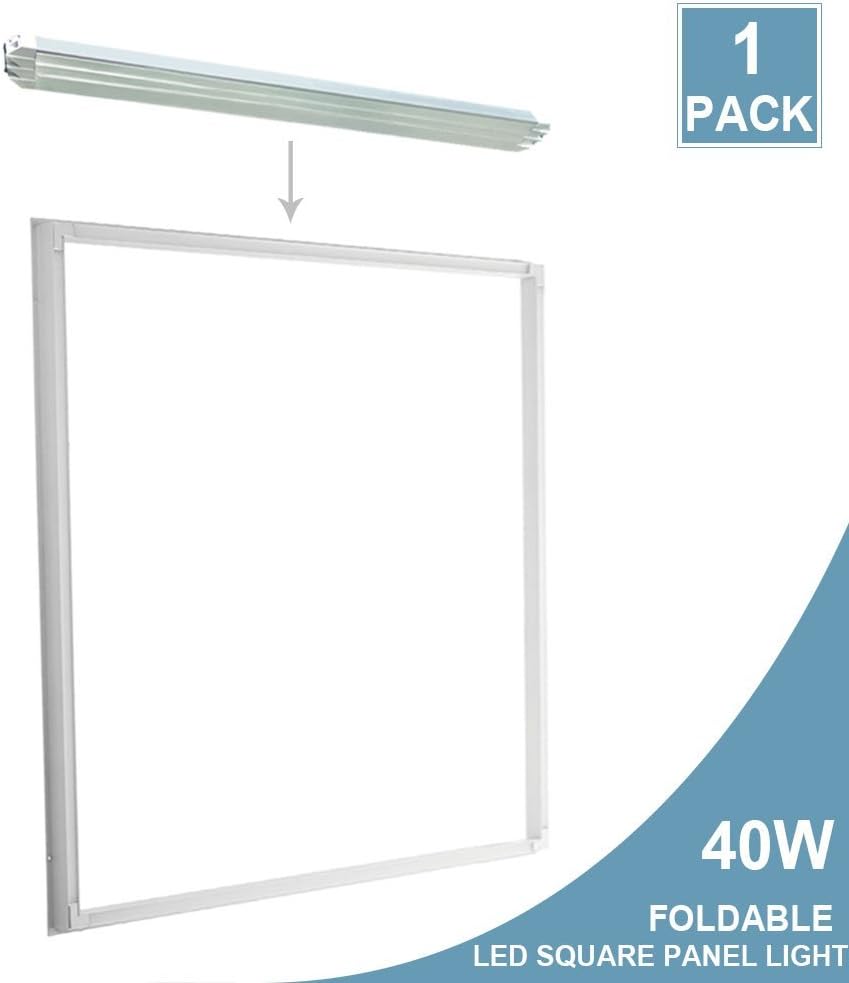 40W Neutral White Edge Lit 2 * 2 ft Square LED Panel Downlight, Ultra Slim Linear Frame Light Fixture, Energy Saving Surface Mount Light for Office, 120W Incandescent Replacement, [Energy Class A+]