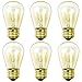 Newhouse Lighting S14INC6 Outdoor Weatherproof S14 Incandescent Replacement String Light Bulbs | Standard Base | 6-Pack, Clear, 18 Count