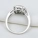 Newshe Jewellery AAAAA Cz Vintage Rings for Women Gemstone Ring 925 Sterling Silver Blue Sapphire Princess Size 4-13
