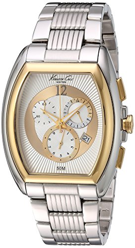 Kenneth Cole New York Men's KC9165 Classic Yellow Gold Bezel Barrel Case Watch Kenneth Cole New York Men's KC9165 Classic Yellow Gold Bezel Barrel Case Watch