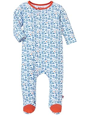 Baby Footie Bateau White 3 Months