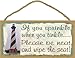 Blackwater Trading Lighthouse If You Sprinkle When You Tinkle Wipe The Seat Bathroom 5"x10" Sign