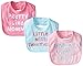 Gerber Baby-Girls Newborn 3 Pack Terry Bib with Sayings Pink, Pink, One Size