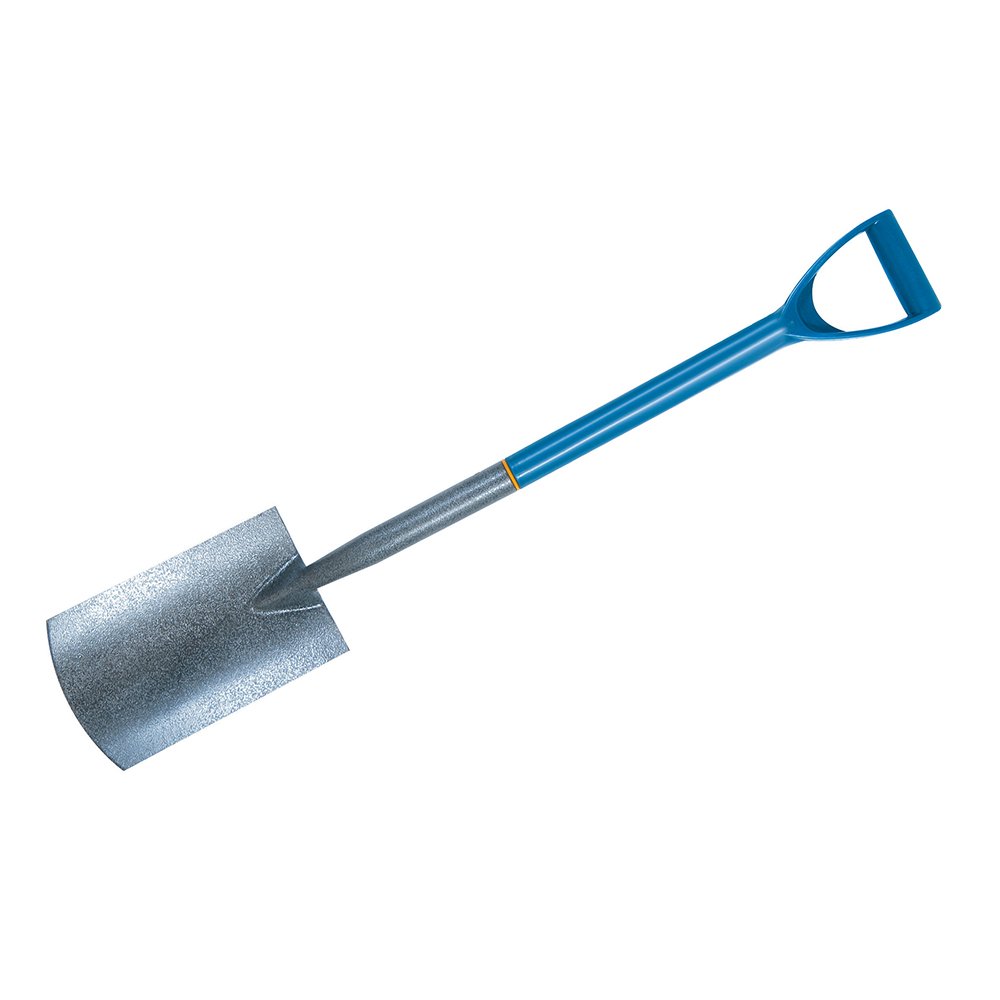 Silverline 633530 Garden / Border Spade 970mm (633530), Blue/Silver