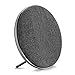 Jonter Fashion Bookshelf Bluetooth Speaker, Desktop Round Speaker with Fabric&Metal Surface, 10W Subwoofer, Built-in Mic Handsfree Phone Calling, TF Card Slot & AUX Cable(Gray)