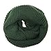 Wrapables Thick Knitted Winter Warm Infinity Scarf, Hunter Green