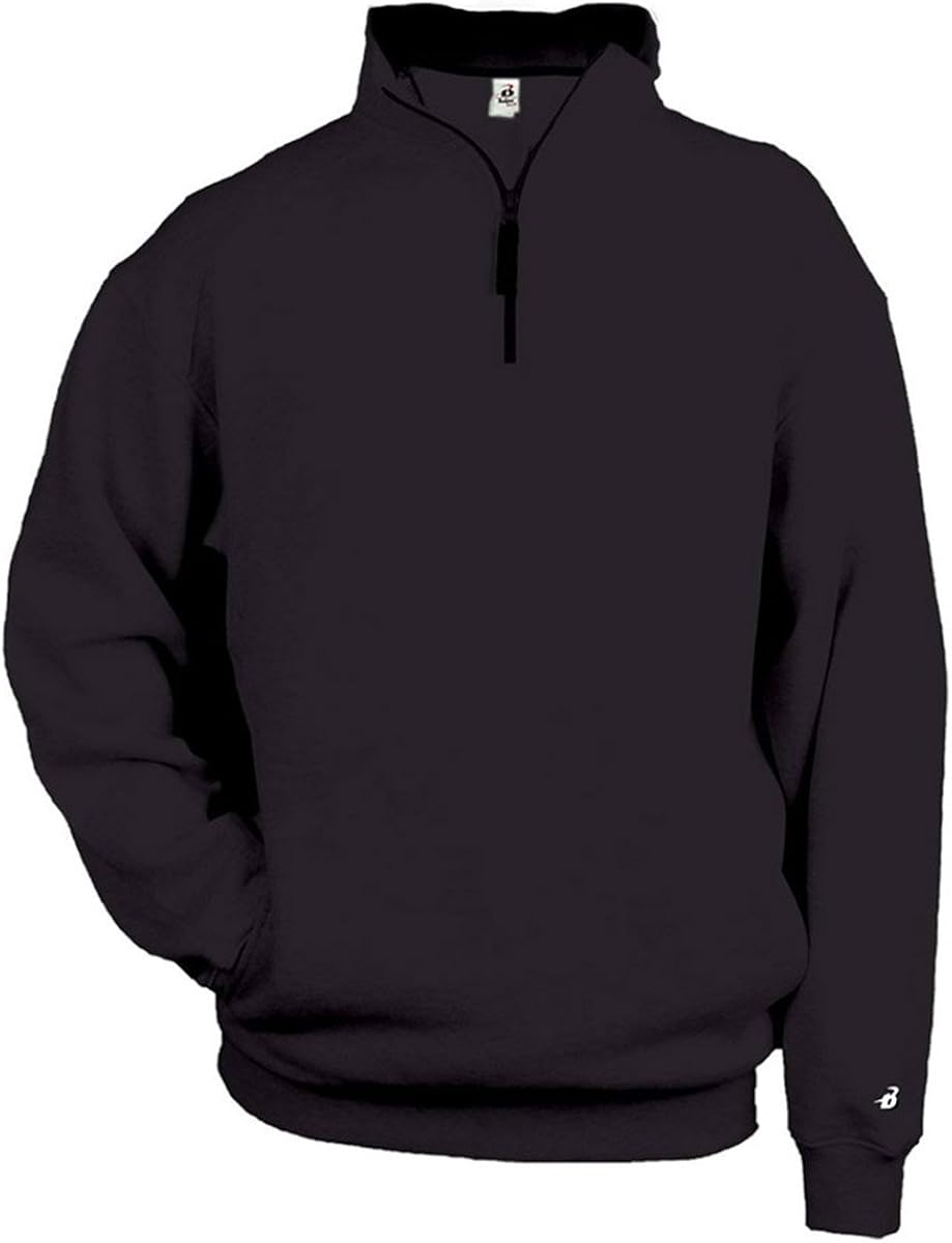 Amazon.com: Badger mens 1/4 Zip Fleece Pullover (1286): Clothing