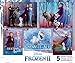 Ceaco Disney Frozen II 5 in 1 Multipack Jigsaw Puzzles, (2) 300 Pieces, (2) 500 Pieces, (1) 750 Pieces
