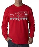 Ford Mustang Front Grill Logo Pony Racing Long Sleeve T-Shirt S-3XL