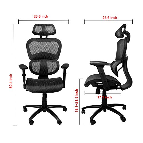Komene Ergonomic Mesh Office Chair, High Back Home Computer Chair with Lumbar Support