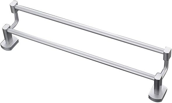MJJIA Barra De Toalla De Aluminio del Espacio Barra De Baño Doble