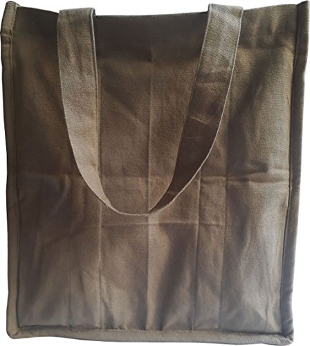 KVR natural Jute burlap wine beer carrier bottle bag with option to use as lunch bag (9 Bottle Bag, Grey- cotton fabrics)