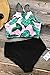 Cupshe Fashion Women's Leaves Printing Bikini Set Beach Bathing Suit (L), Multicolor