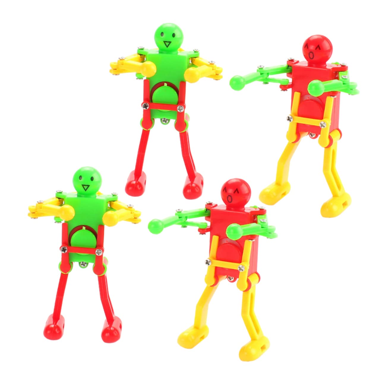 Milisten Dancing Robot Toys Wind-up Set 4 Pieces Clockwork Action Toys for Kids and Adults Birthday Party Fun