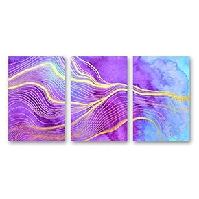 3 Panel Abstract Color Pictures Home Wall for...