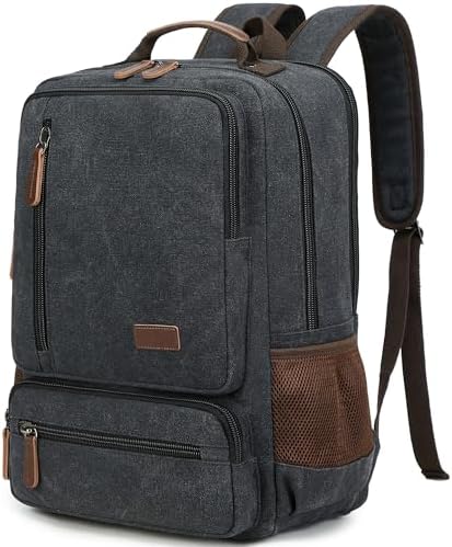 aidonger unisex vintage canvas backpack laptop backpack Amazon.com: Tzowla Canvas Laptop Backpack-Anti Theft Bag for Men Women, Rucksack Fits 15.6Inch Laptop, Work Travel with Lock : Electronics