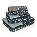 Hynes Eagle Travel Packing Cubes 3 Pieces Value Set Yellow Flower