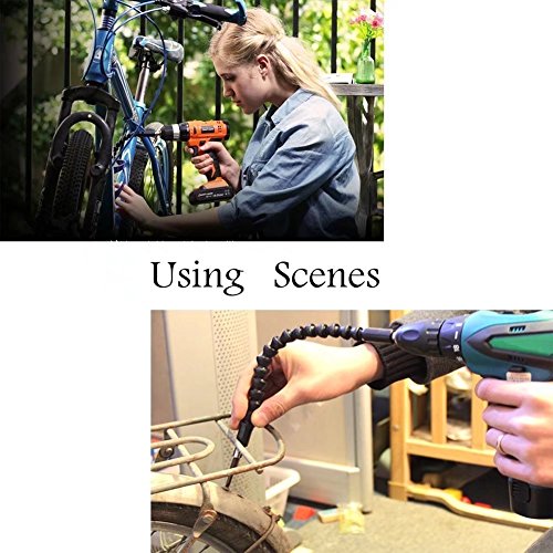 MAZU Flexible Extentional Screwdriver Drill Bit Holder with Magnetic Quick Connect Drive Shaft Tip Multi-angle Work General Metal Universal Flexible Shaft Drill Flexible Shaft B