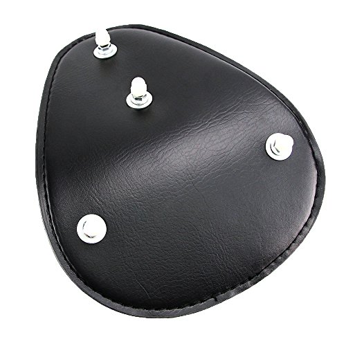 image for Oumurs Black Alligator Emboss Synthetic Leather Solo Seat Chrome 3