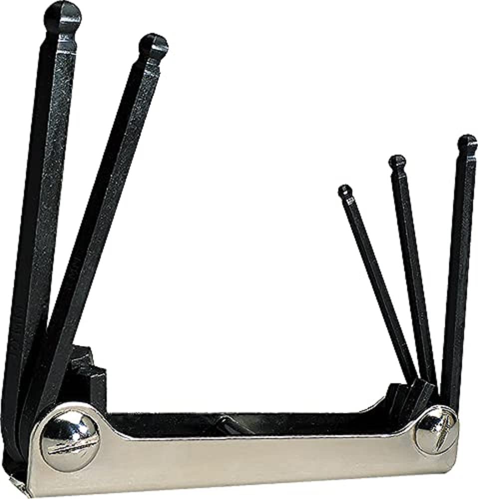 EKLIND 21171 Classic Steel Handle Fold-up Hex Key Allen Wrench - 7pc Set Metric MM Sizes 1.5-6