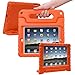 HDE Case for iPad 9.7-inch 2018/2017 Kids Shockproof Bumper Hard Cover Handle Stand with Built in Screen Protector for New Apple Education iPad 9.7 Inch (6th Gen) / 5th Generation iPad 9.7 - Orange