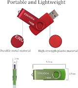 ENUODA 16GB USB 2.0 Flash Drive 5 Pack – Swivel Design Multi-Color view 2