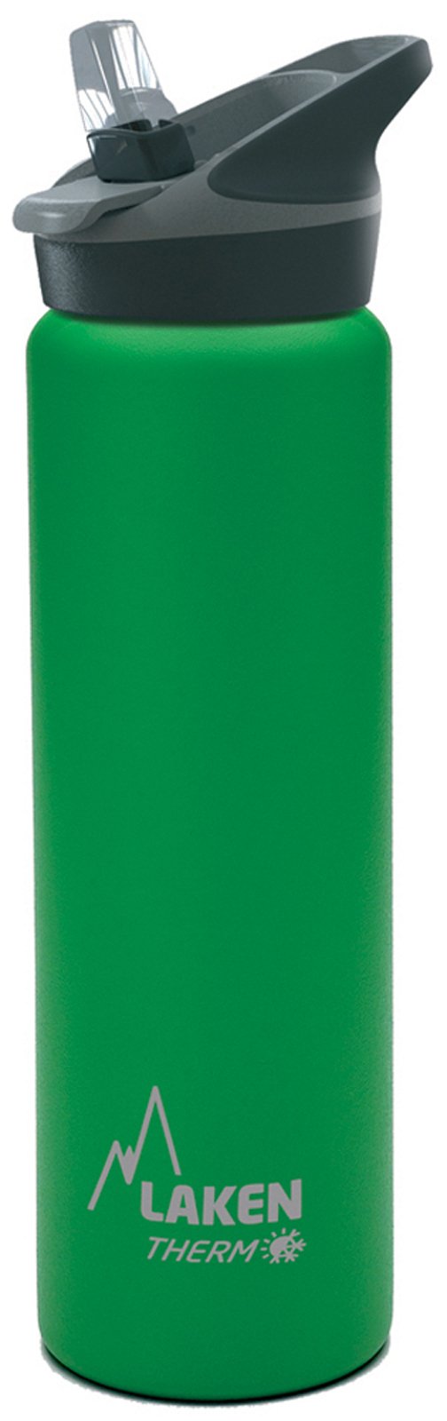 Laken Thermo Kids Vacuum Insulated Stainless Steel Leak Free Sports Water Bottle with Jannu Straw Cap, 25 Oz, Green โ image 1