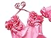 Baby Girls Flower Flounced One Piece Swimsuit With Hat pink-L(2/3Y)