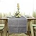AerWo Gray Natural Imitated Linen Table Runner for Wedding Party Decoration - 13.5 Inches x 72 Inches - M