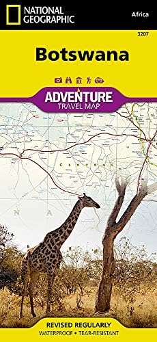 Botswana Adventure Map by National Geographic – Waterproof Travel Map with Roads, National Parks & Safari Routes – Foldable Map for Okavango Delta, ... Map (National Geographic Adventure Map)