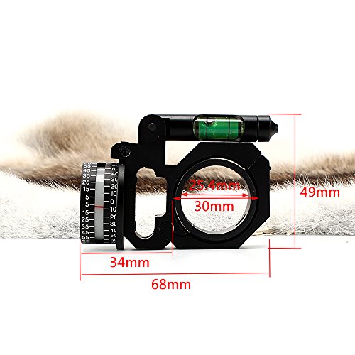 ohhunt High Accuracy Angle Cosine Indicator Kit and Bubble Level Fit 1 inch 30mm Tube Rifle Scope Mounts light weight made of aluminum