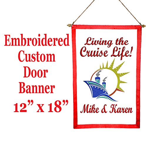 Amazon Com Cruise Theme Door Banner Embroidered With Your Custom