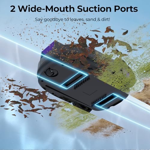 Redroad Robotic Pool Cleaner with Dual-Drive Motors,Dual-Layer Filtration, 180Min Runtime, Powerful Cordless Pool Vacuum for Above-Ground & Flat Pools,Auto-Parking Design,Double Suction Port S2