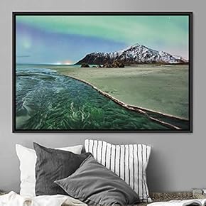 signwin Framed Canvas Wall Art Calming Waters Aerial...