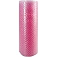 Mighty Gadget Bubble Cushioning Wrap Rolls - 12 Inch Wide Protective Packaging in Clear and Pink Antistatic (12in x15ft Clear) (12in x 15ft Pink)