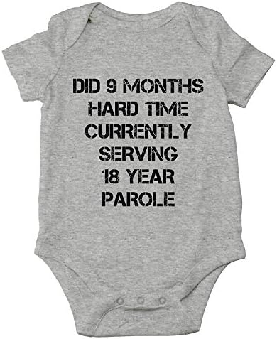 CBTWear Did 9 Months Hard Time, Serving 18 Years Parole Funny Cute Novelty Infant One-Piece Baby Bodysuit CBTWear Did 9 Months Hard Time, Serving 18 Years Parole Funny Cute Novelty Infant One-Piece Baby Bodysuit