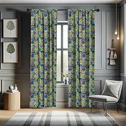 Lunarable Mushroom Window Curtains, Groovy Trippy