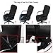 BTSKY Office Computer Chair Covers Stretchy- Polyester Desk Chair/Rotating Chair Cover Black (Medium)