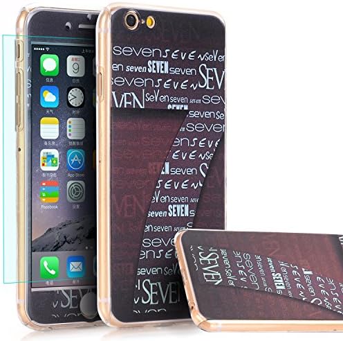 iPhone 6S Plus Case,iPhone 6 Plus Slim Case, TIANLI Ultra-Thin and Slim Design with Tempered Glass Screen Protector and [Seven Pattern] Back Cover Shield Case For iPhone 6/6s Plus (Only for 5.5")