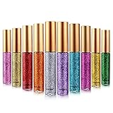 ALINICE 10 color Eyeliner Glitter Shimmer Pigment Silver Gold Metallic Liquid Glitters Eyeliner