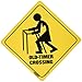 Laid Back Old-Timer Crossing Sign, 11 by 11-Inch