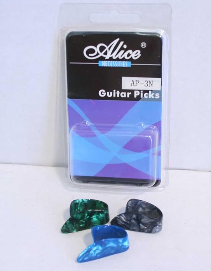 New 3 Pack Set of Thumb Guitar Picks Thumbpicks Musical