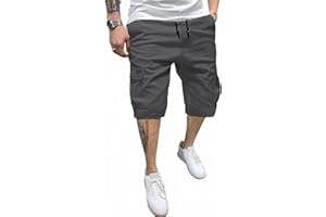 PIDOGYM Men's Classic Cargo Shorts, Waterproof Hiking Shorts Loose Fit Cargo Short with 6 Pockets