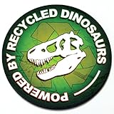 Powered by Recycled Dinosaurs - Magnetic Grill Badge For MINI Cooper