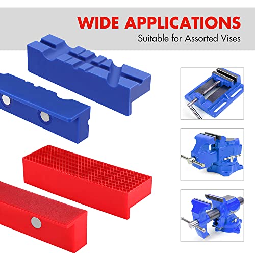 WORKPRO 2Pair 41/2" Vise Jaw Pads, TPU Vise Jaw Protective