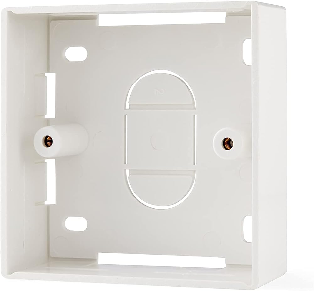 rhinocables 32mm Ethernet Back Box Single Gang Surface Mount UK