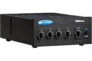 Crown 160MA Mixer Amplifier 4 Inputs 60 Watt Amplifier 70/100 Volt