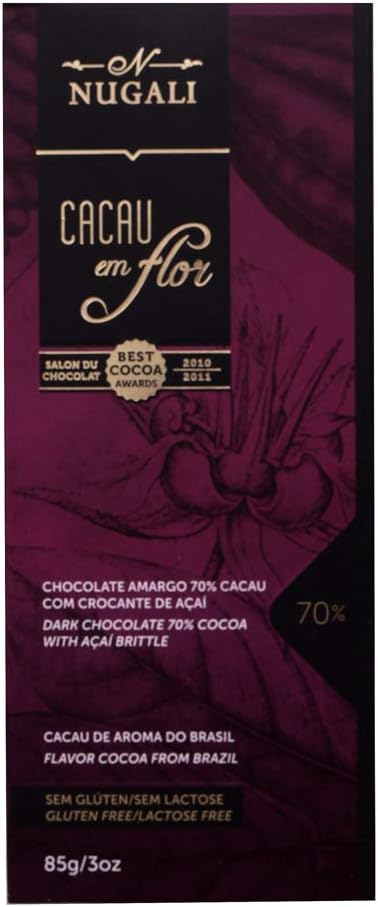 Nugali Dark Chocolate 70% with Açai Brittle 85g / 3 oz