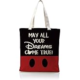 Inspiring Cute Canvas Tote Bag, Reusable, Suitable For Friendship Gifts, Leisure Vacation, Shopping, Work