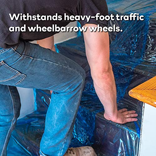 XFasten Floor Protection Film, 24Inch x 200Foot Roll, 3 mils, Blue